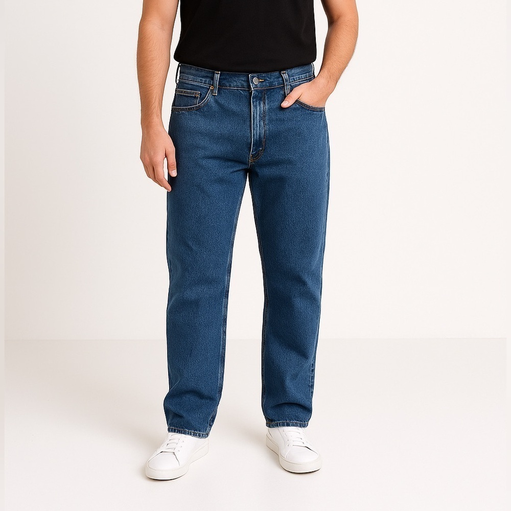 Levi's 550 Mens Relaxed Fit Denim Jeans Classic Medium Wash W52 L32 Big Tall